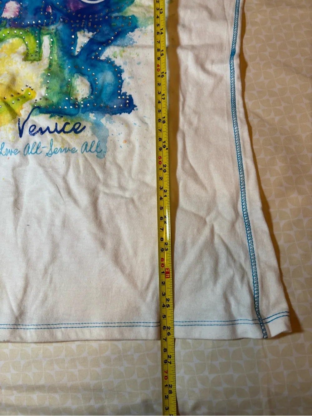 268. Hard Rock Cafe Venice T-Shirt with Rainbow Watercolor Logo, NWT, Size Jr L - Picture 5 of 7